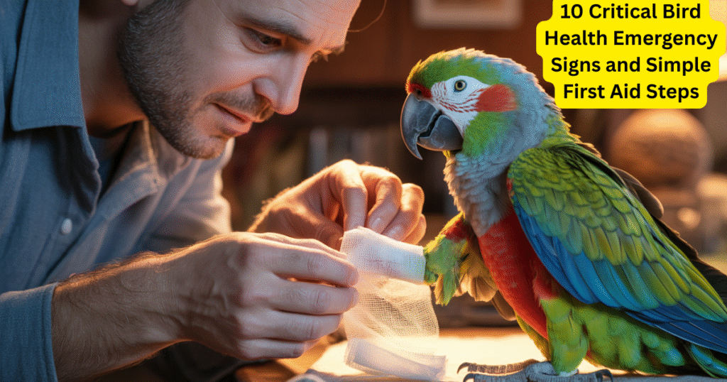 Bird health emergency signs and first aid