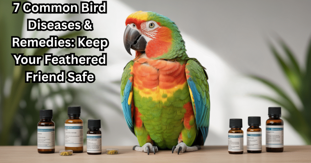 healthy parrot representation of common bird diseases and remedies