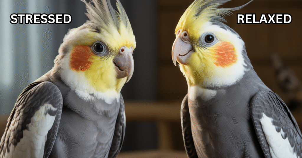 signs of stress in birds chart