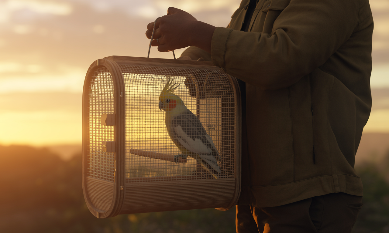 bird travel carrier for outdoor journey