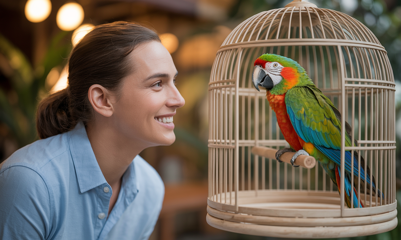 Perfect bird cage placement for bonding and wellbeing