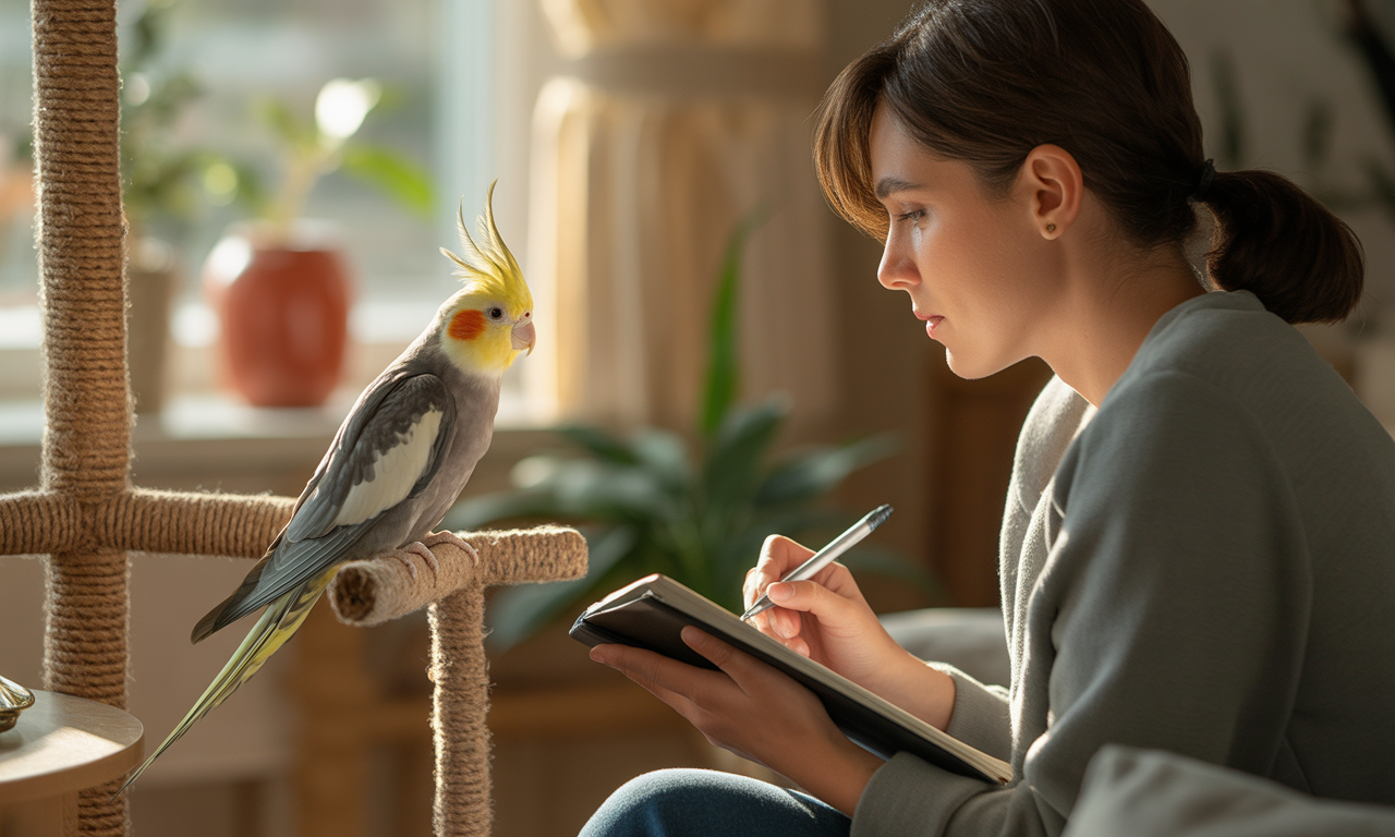 observing bird behavior for weekly health checklist