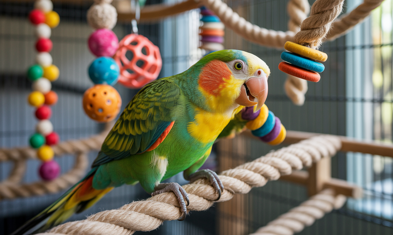 playtime and enrichment for pet birds


