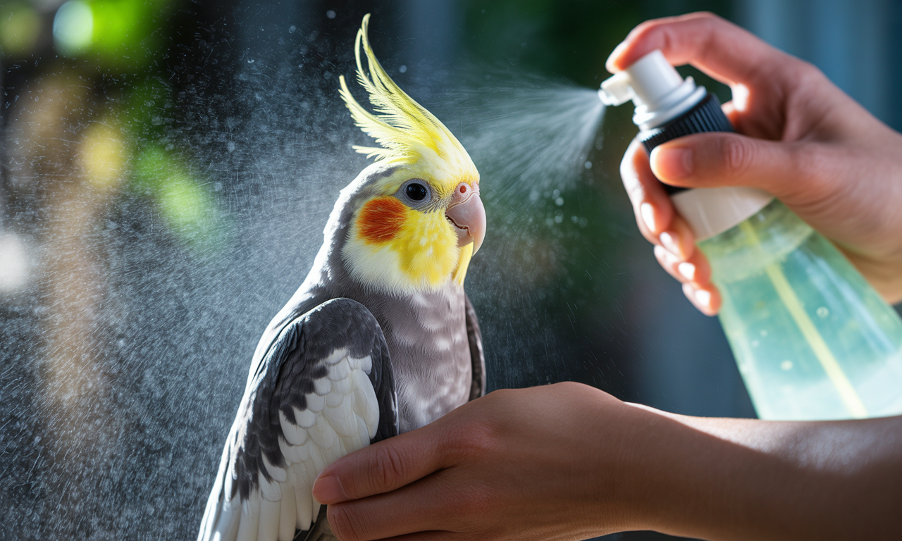 misting routine for bird molting season care