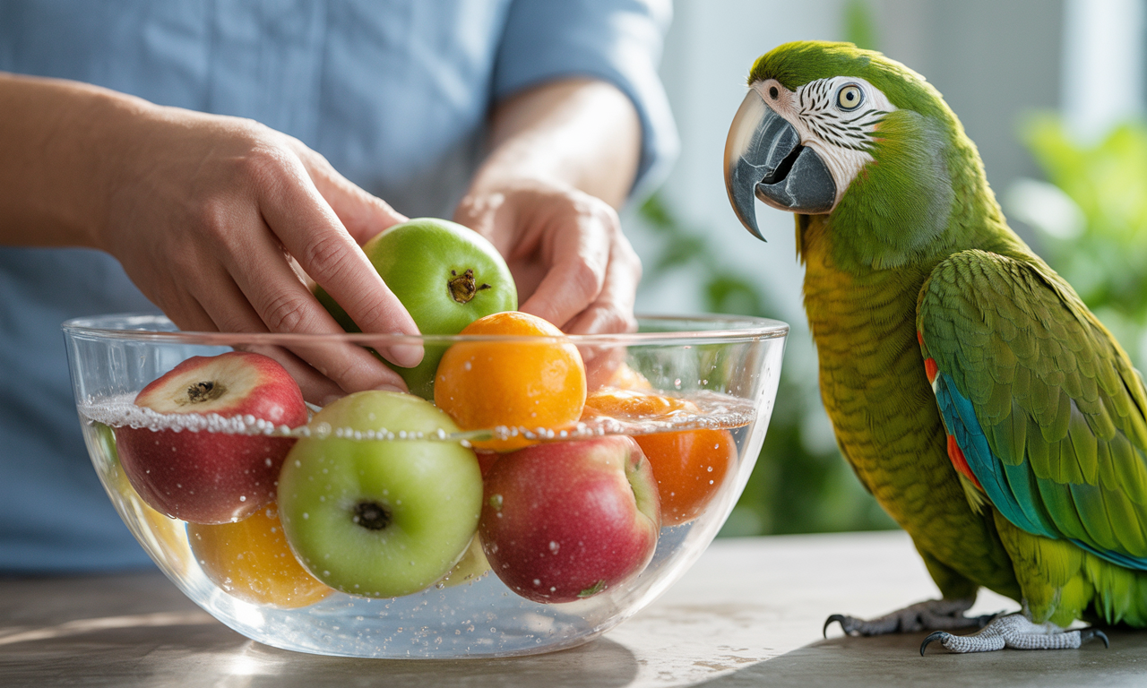 washing safe fruits for parrots

