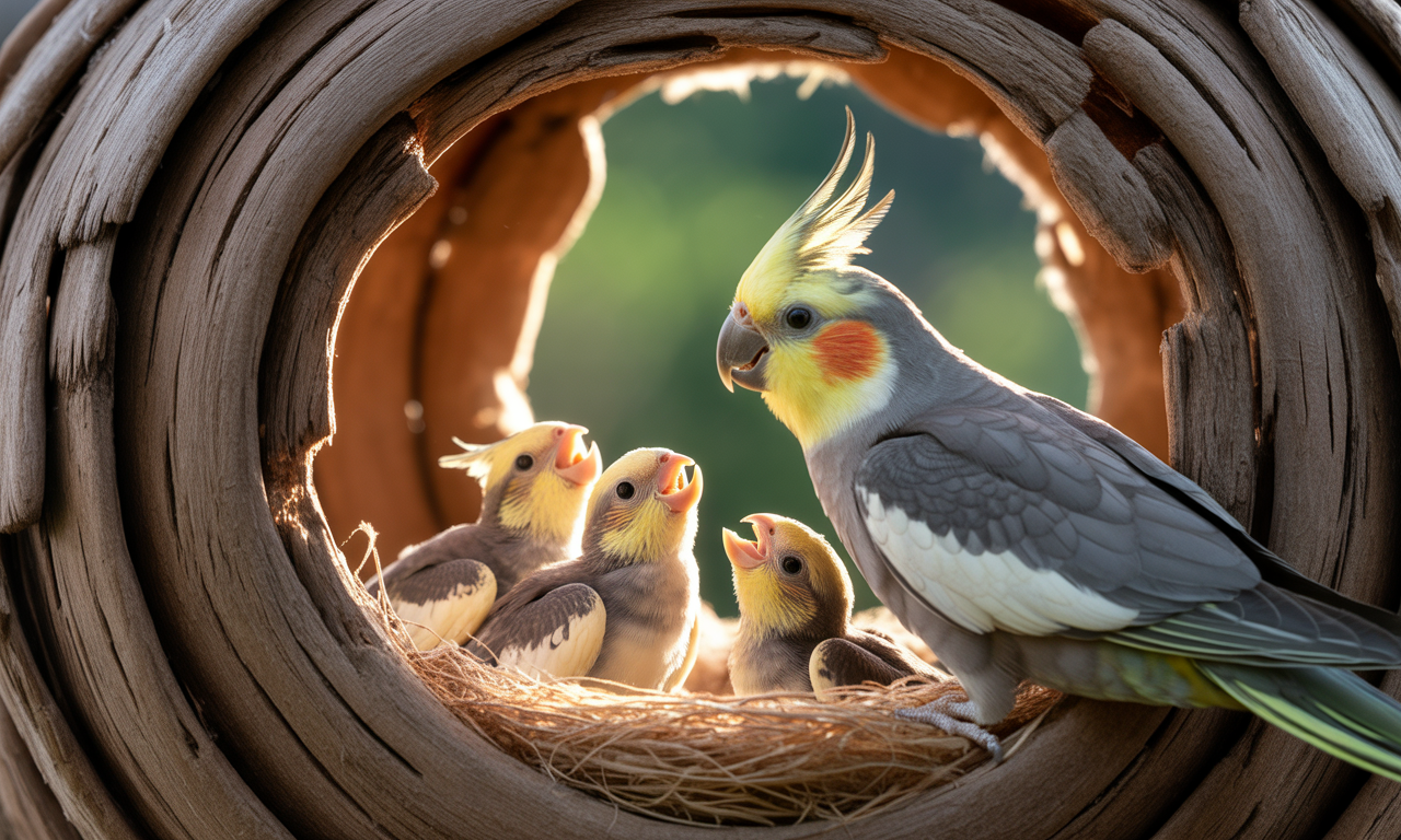 safe and spacious nest box for cockatiels