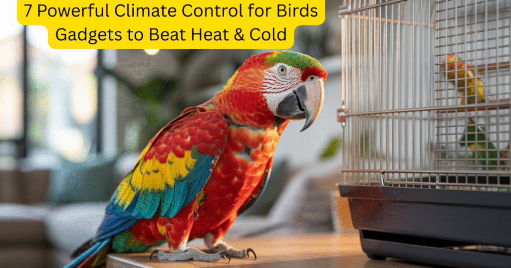 climate control for birds in a safe indoor environment