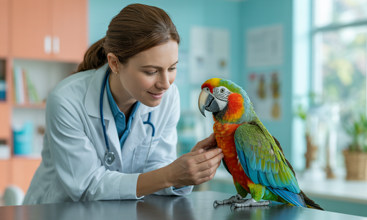 annual parrot checkup with avian veterinarian
