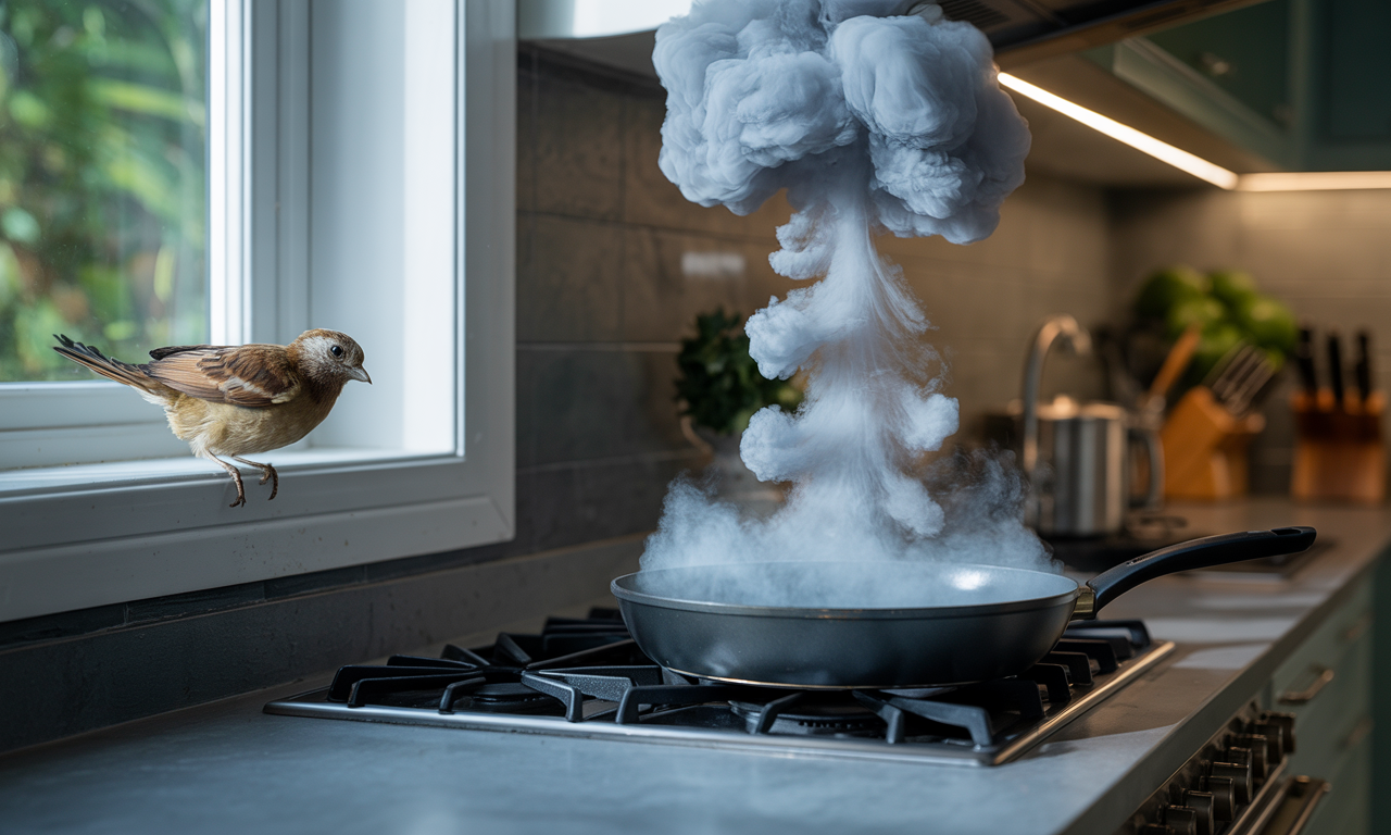 non stick cookware as household toxins for birds